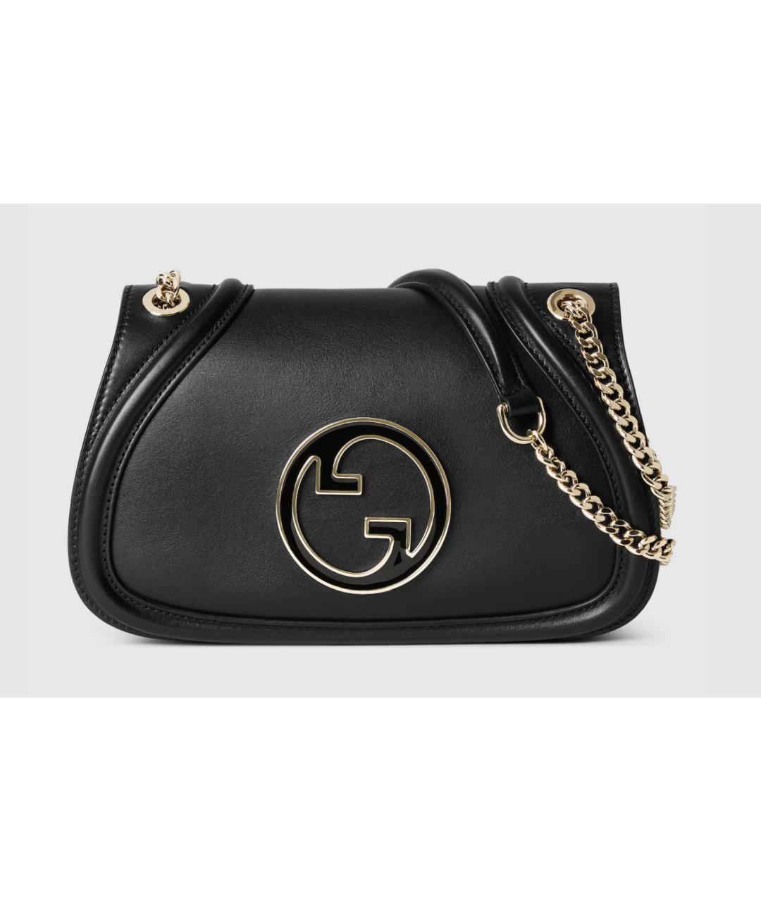 GUCCI Черная кожаная сумка через плечо, фото 6