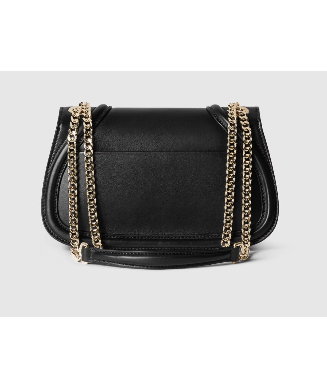 GUCCI Черная кожаная сумка через плечо, фото 4