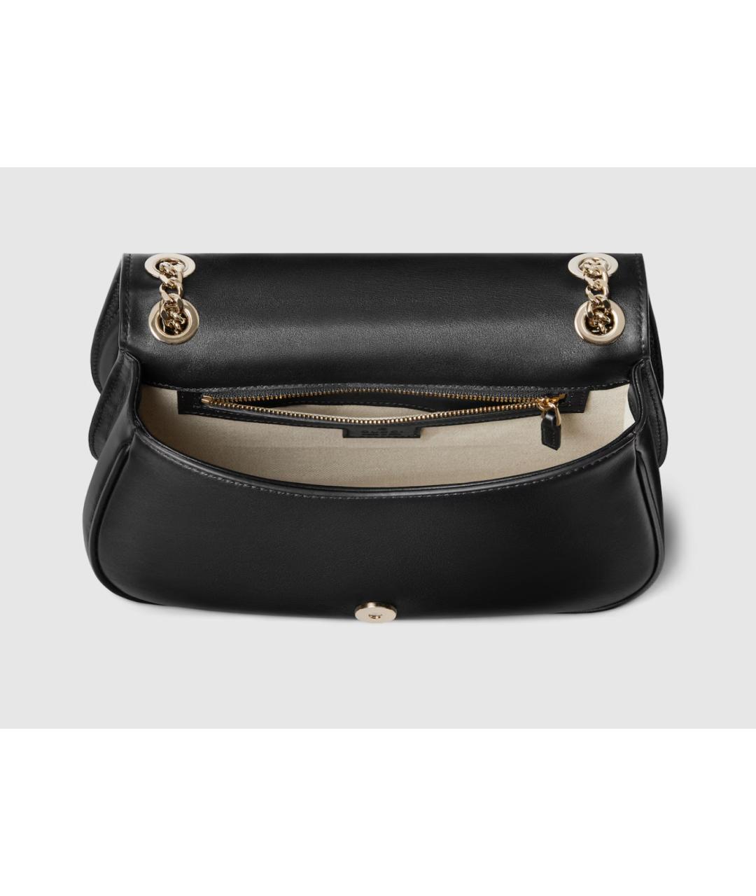 GUCCI Черная кожаная сумка через плечо, фото 5