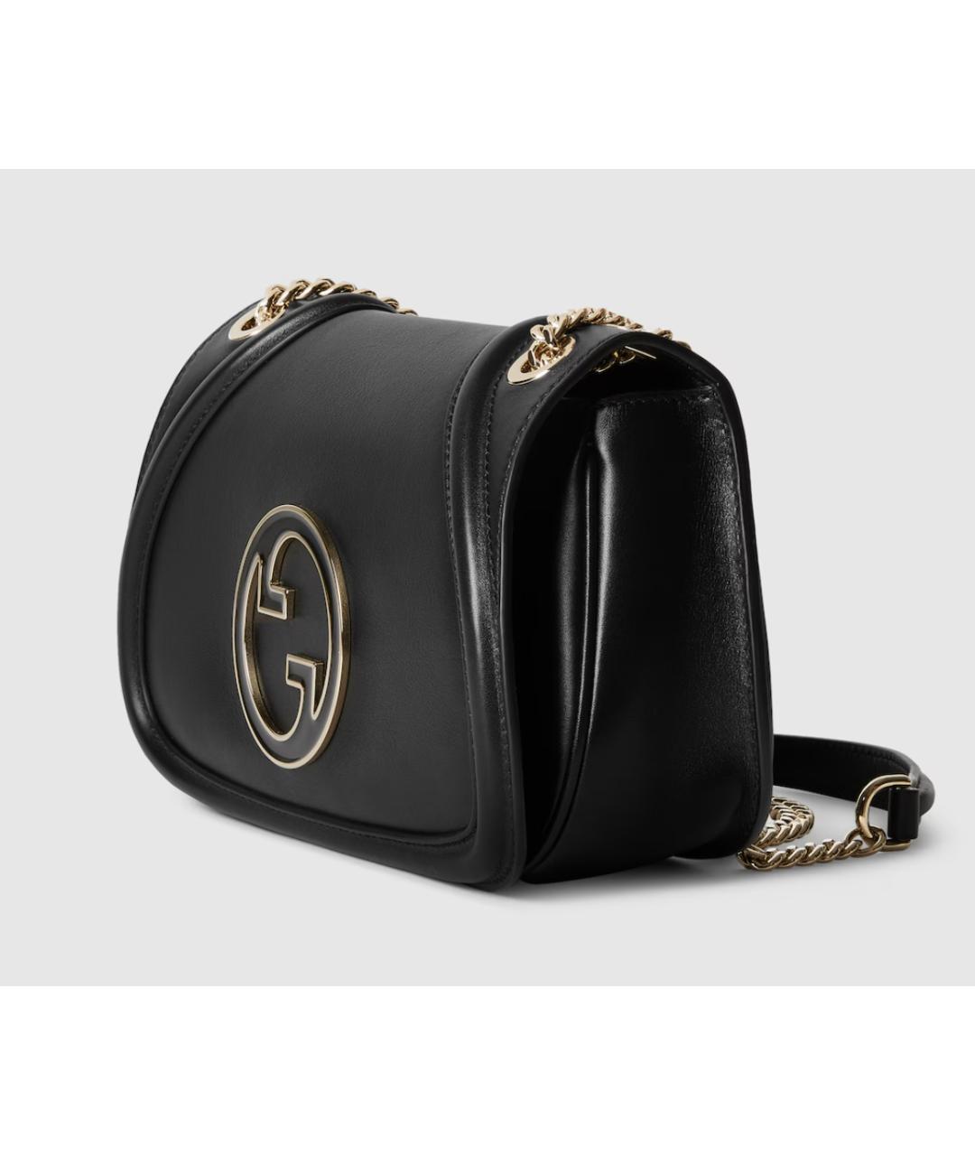 GUCCI Черная кожаная сумка через плечо, фото 2