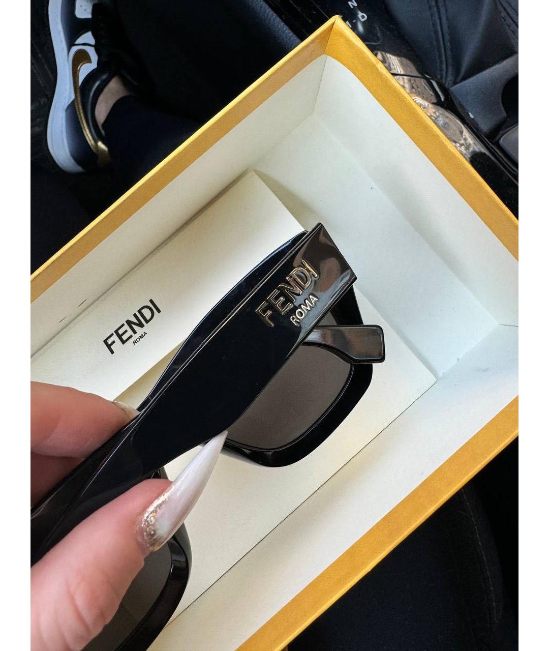 FENDI Черные солнцезащитные очки, фото 3
