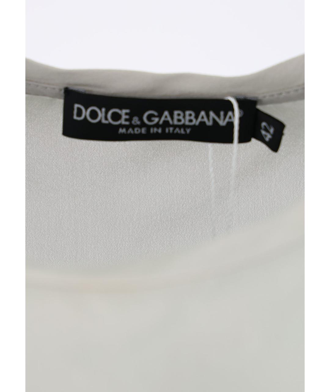 DOLCE&GABBANA Серая шелковая футболка, фото 3