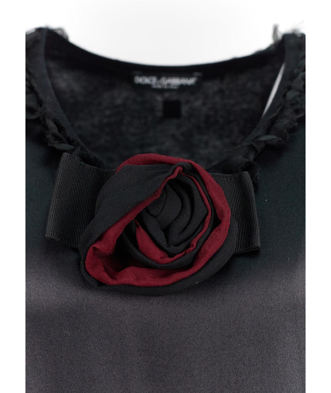 DOLCE&GABBANA Черная хлопковая майка, фото 4