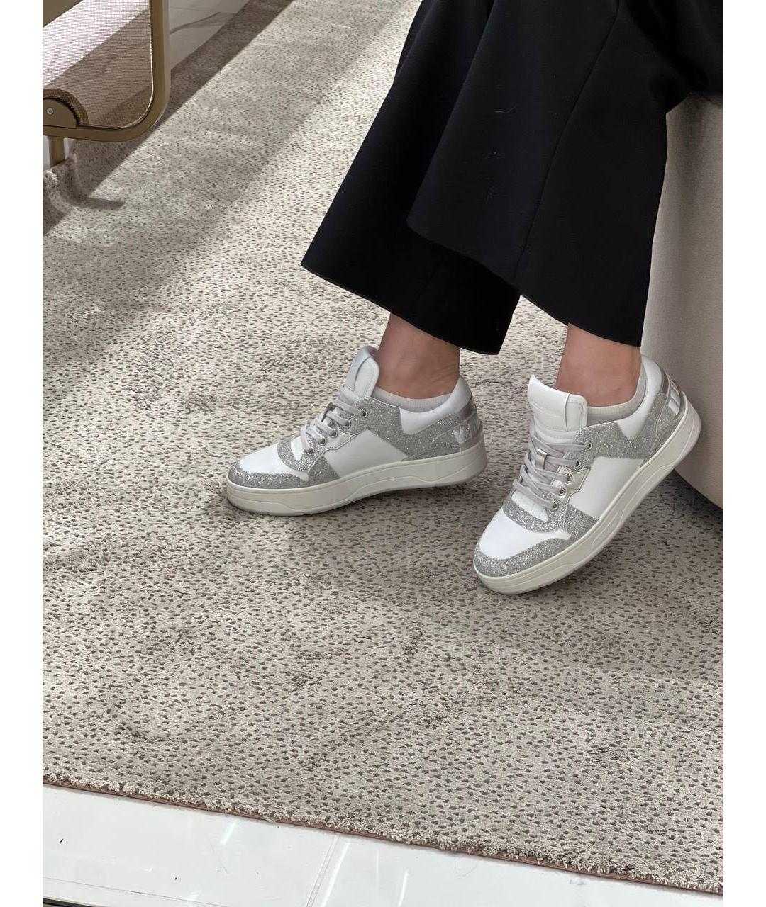 JIMMY CHOO Белые кожаные кеды, фото 5