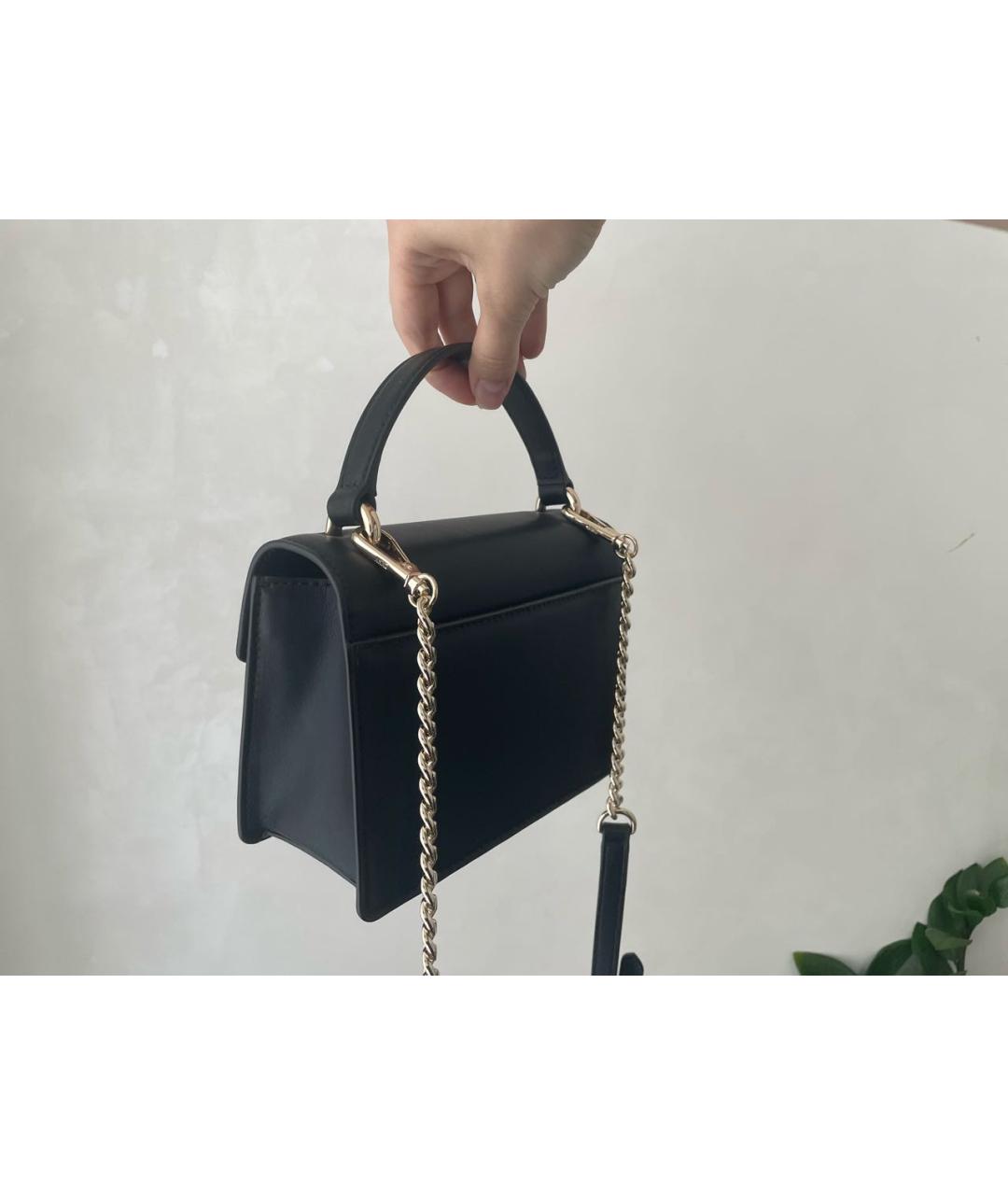 DKNY Черная кожаная сумка через плечо, фото 3