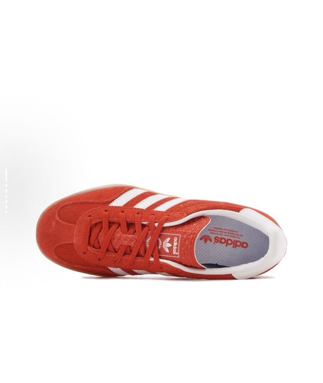 ADIDAS Красные замшевые низкие кроссовки / кеды, фото 4