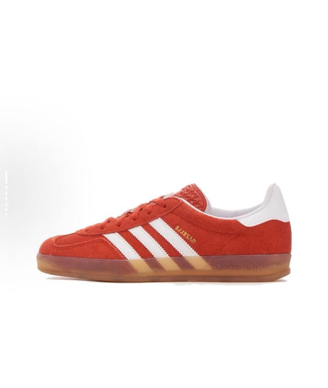 ADIDAS Красные замшевые низкие кроссовки / кеды, фото 2