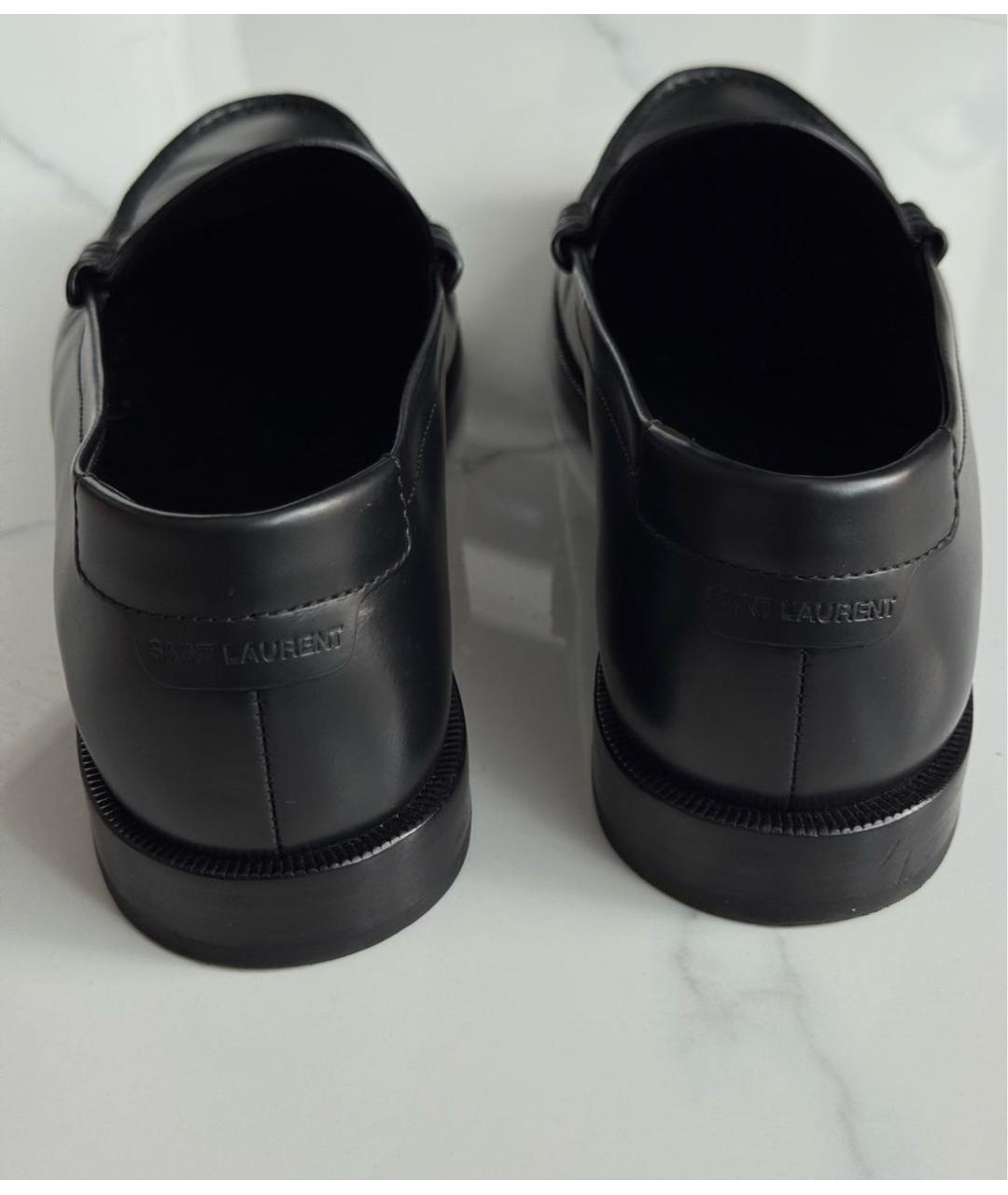 SAINT LAURENT Черные кожаные лоферы, фото 7