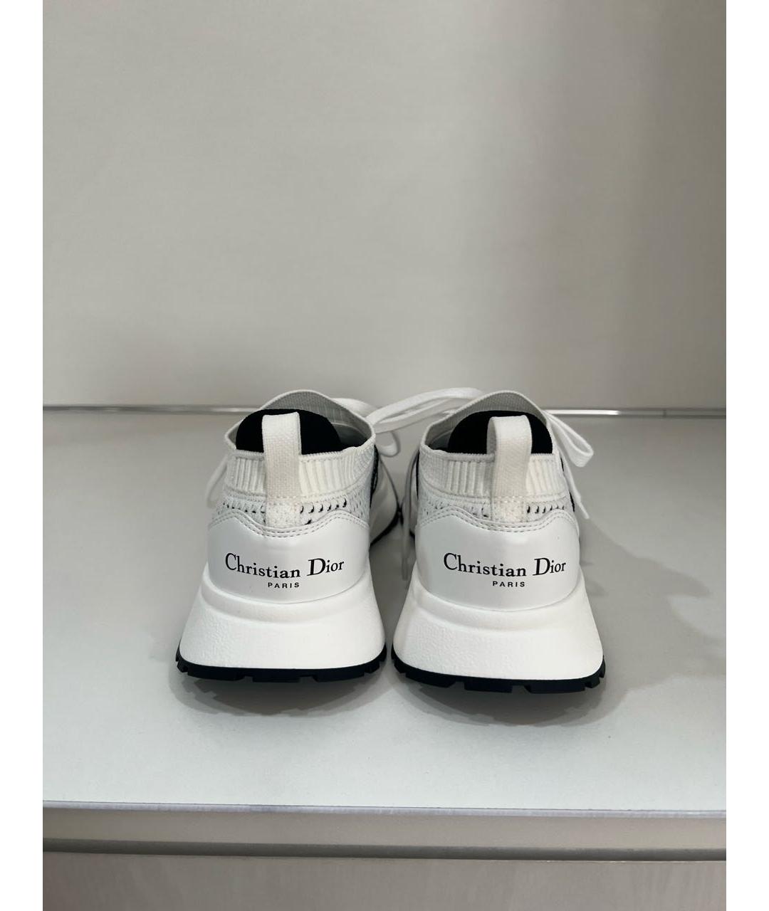 CHRISTIAN DIOR Белые текстильные кроссовки, фото 4
