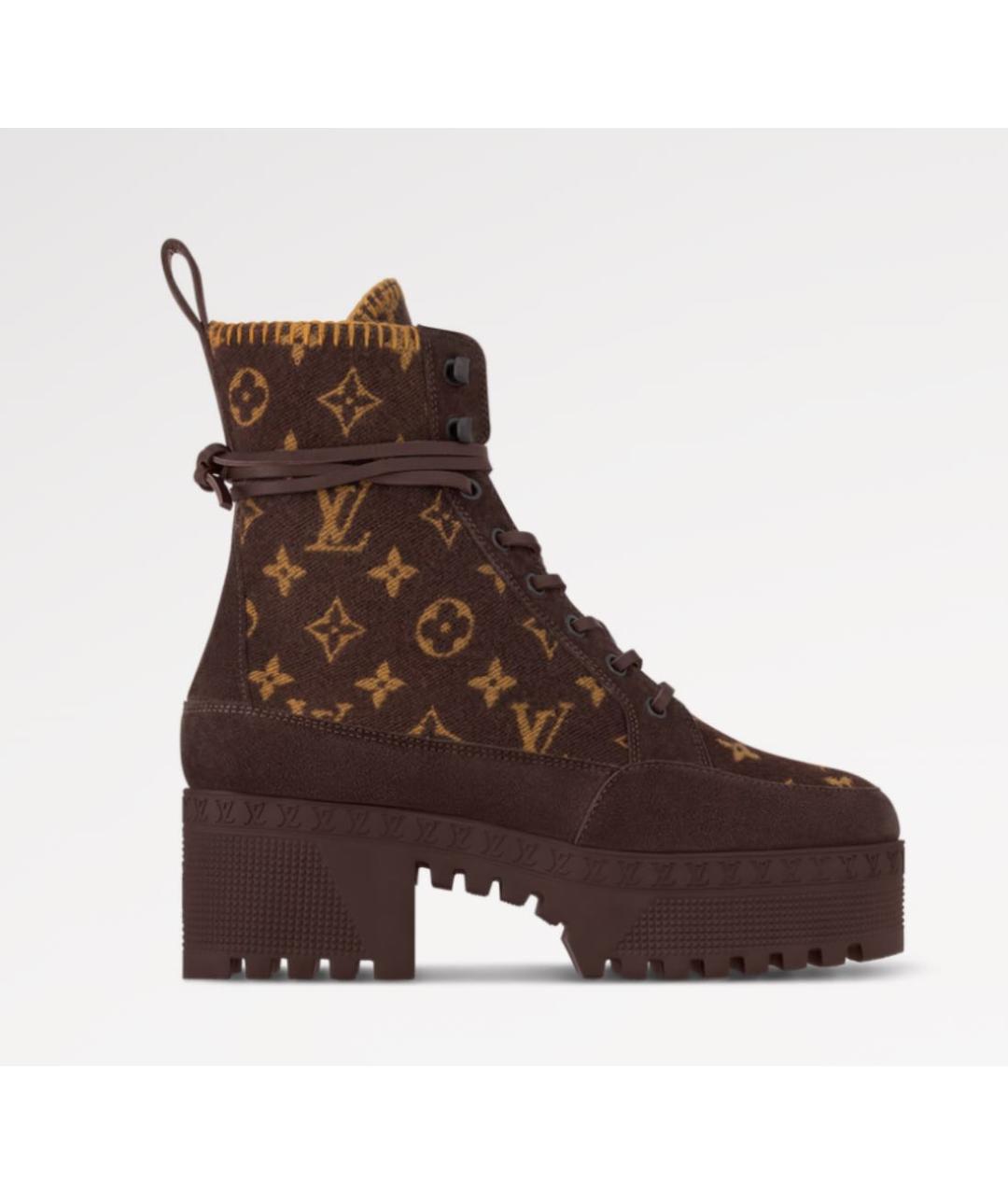 LOUIS VUITTON Коричневые ботинки, фото 5