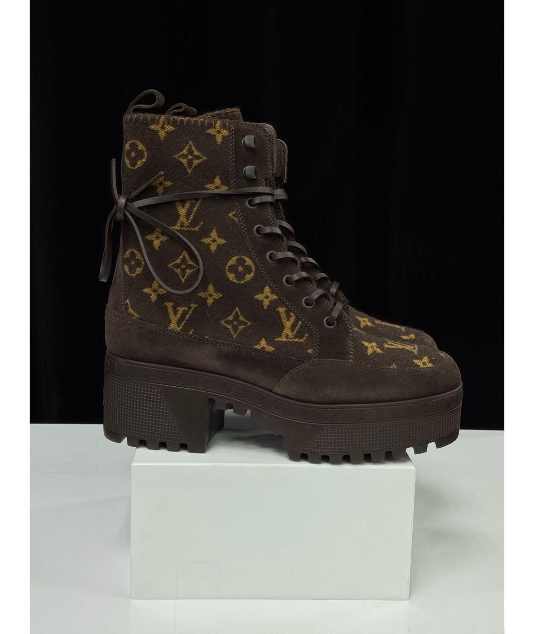 LOUIS VUITTON Коричневые ботинки, фото 4