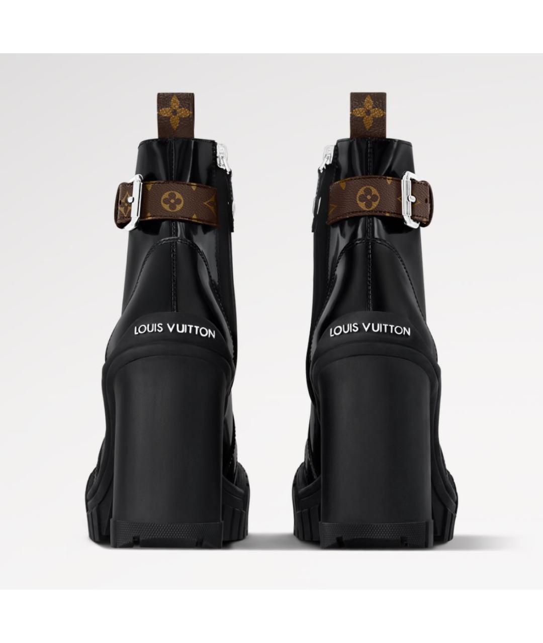 LOUIS VUITTON Черные кожаные ботинки, фото 3