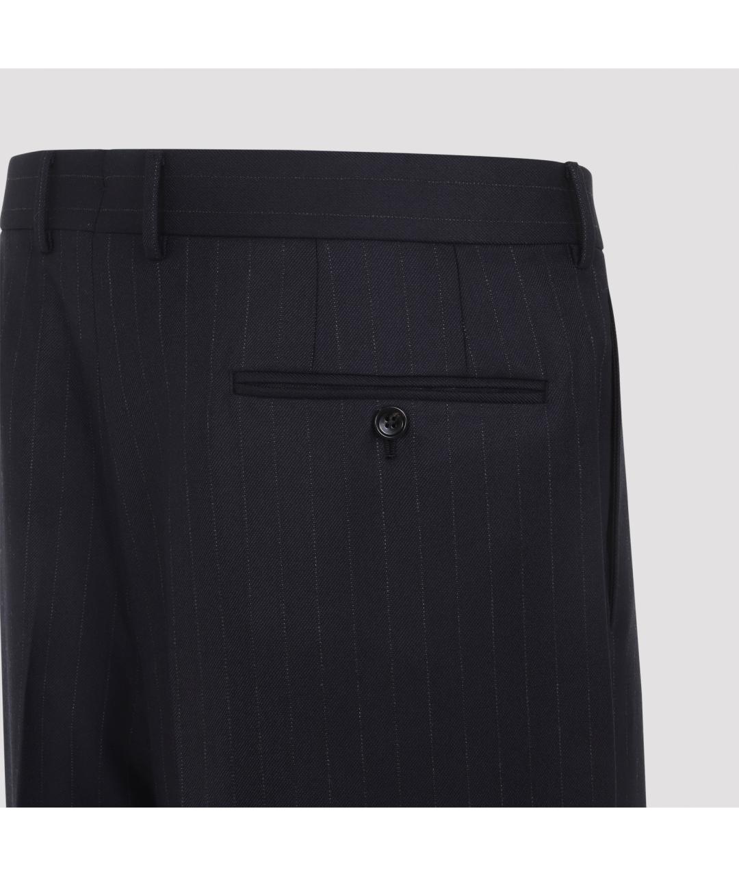 TOM FORD Темно-синие шерстяные классические брюки, фото 5