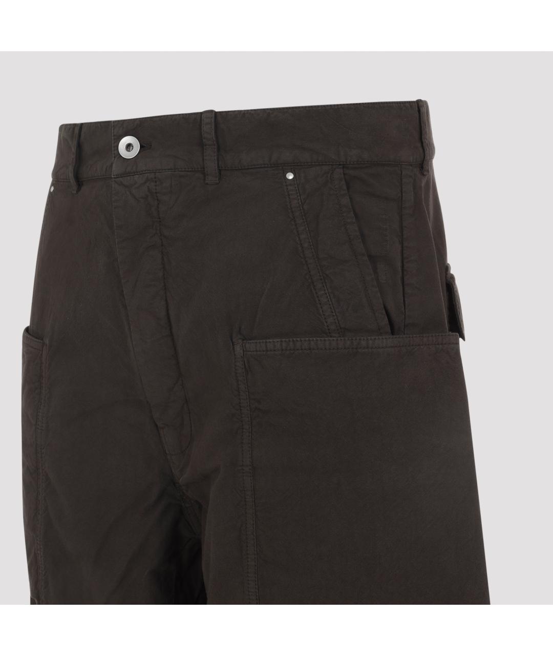 RICK OWENS DRKSHDW Коричневые хлопковые повседневные брюки, фото 5