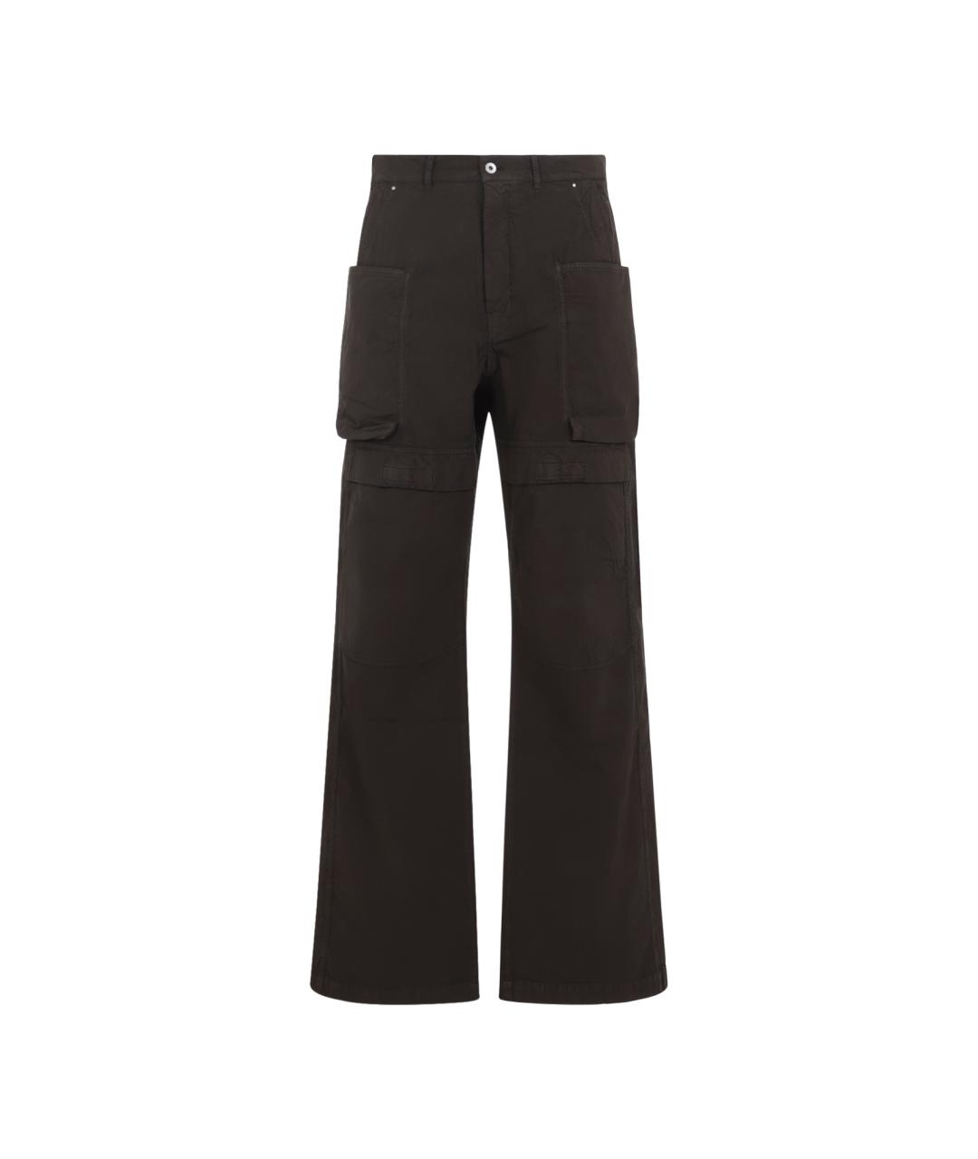 RICK OWENS DRKSHDW Коричневые хлопковые повседневные брюки, фото 1