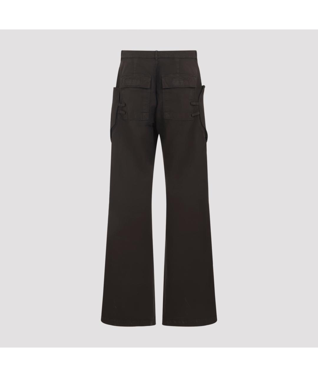 RICK OWENS DRKSHDW Коричневые хлопковые повседневные брюки, фото 4