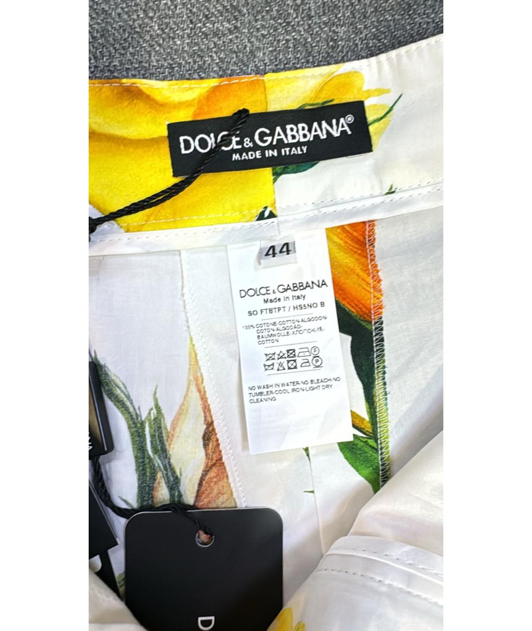 DOLCE&GABBANA Желтые хлопковые шорты, фото 2