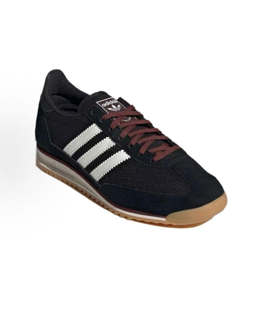 ADIDAS Черные текстильные низкие кроссовки / кеды, фото 3