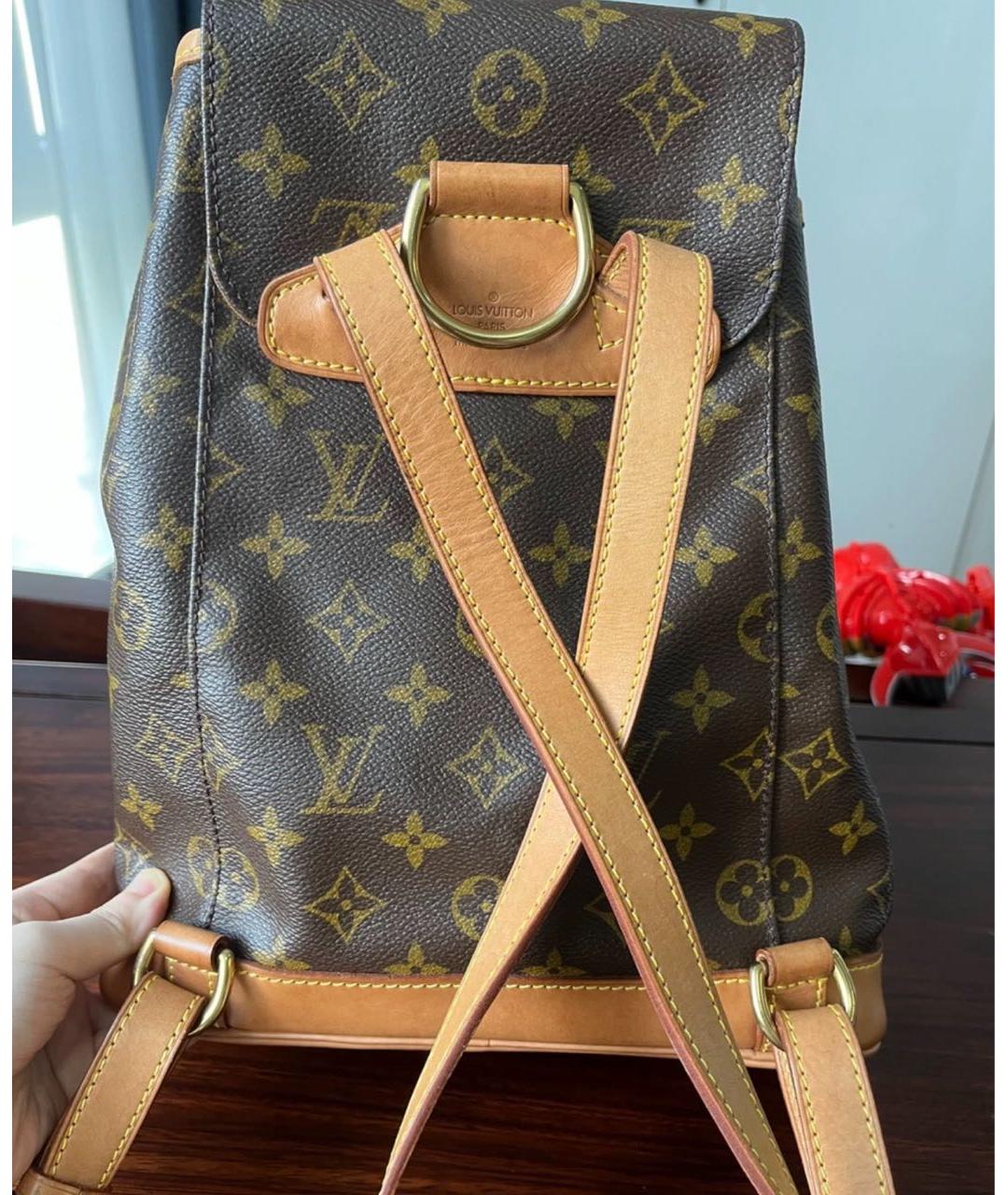LOUIS VUITTON Коричневый кожаный рюкзак, фото 2