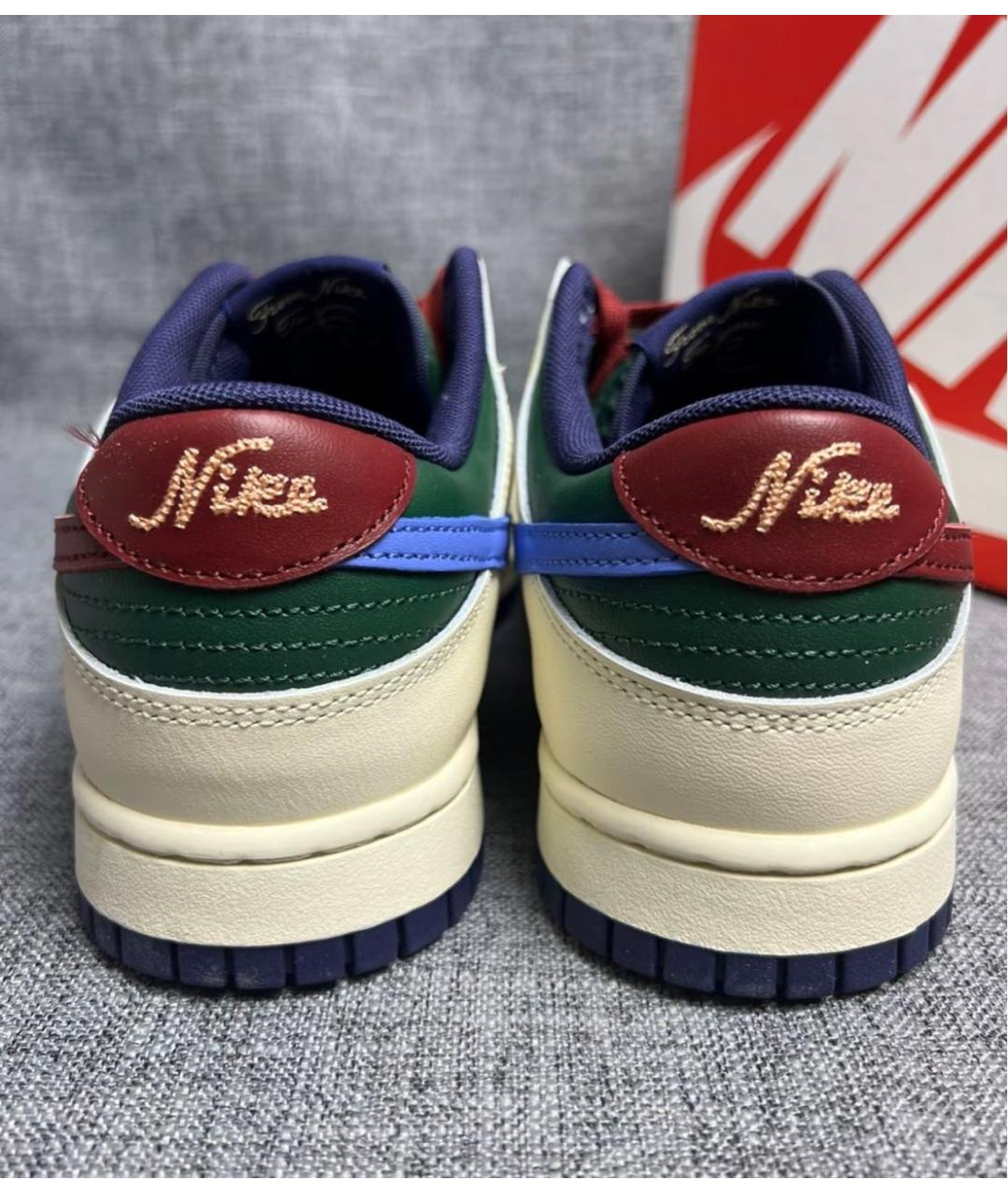 NIKE Мульти кожаные низкие кроссовки / кеды, фото 6