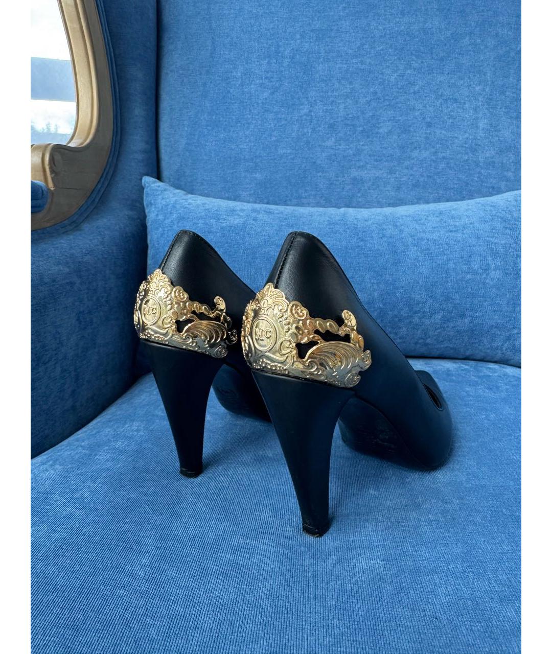 ALEXANDER MCQUEEN Черные кожаные туфли, фото 5