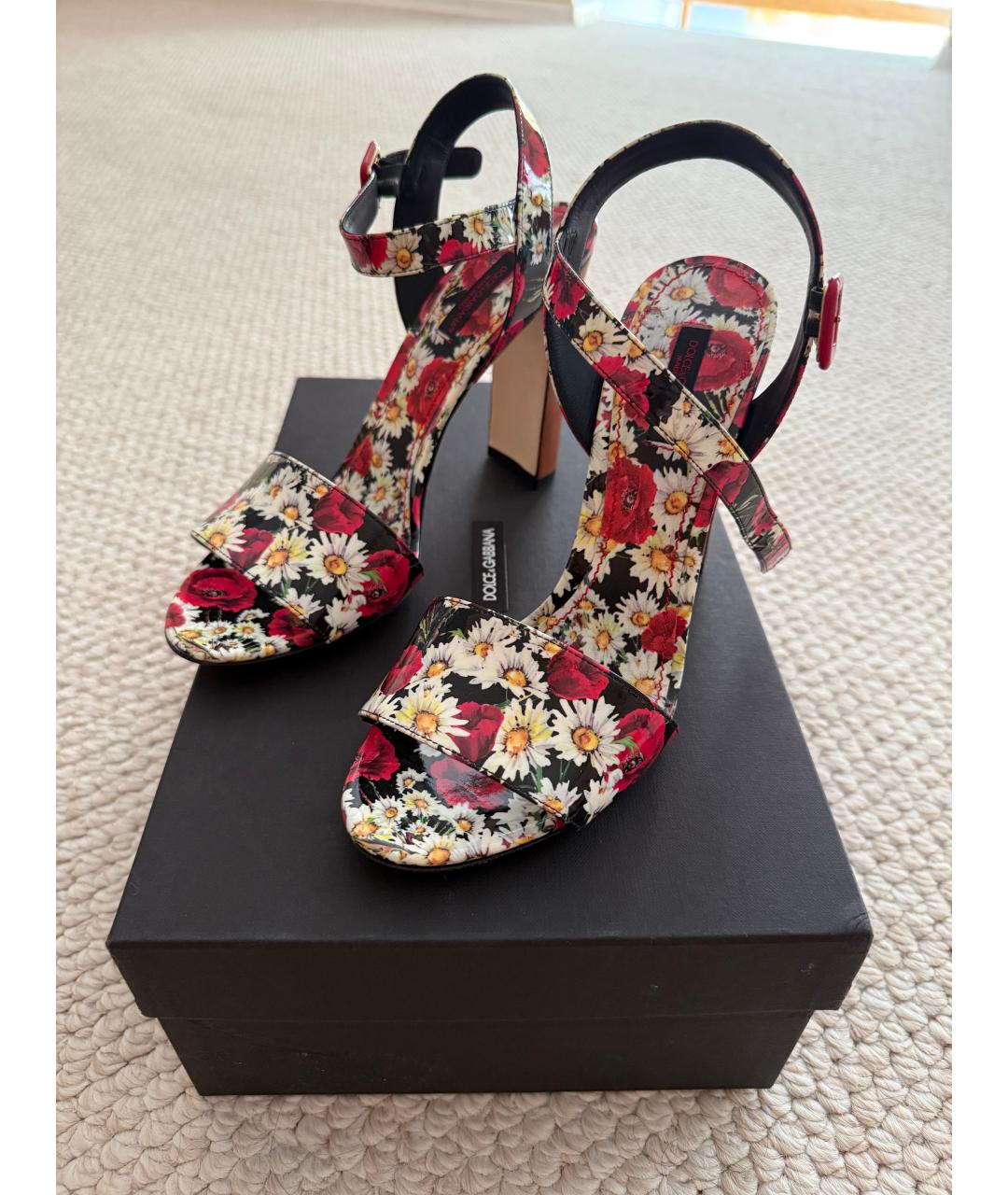 DOLCE&GABBANA Мульти кожаные босоножки, фото 2