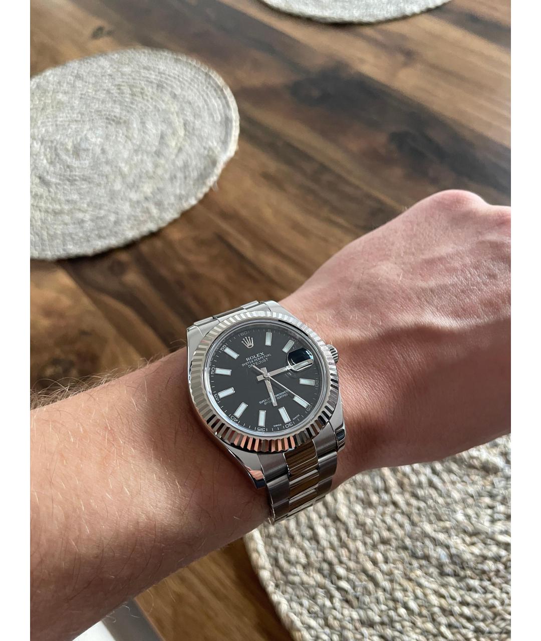 ROLEX Черные часы, фото 2