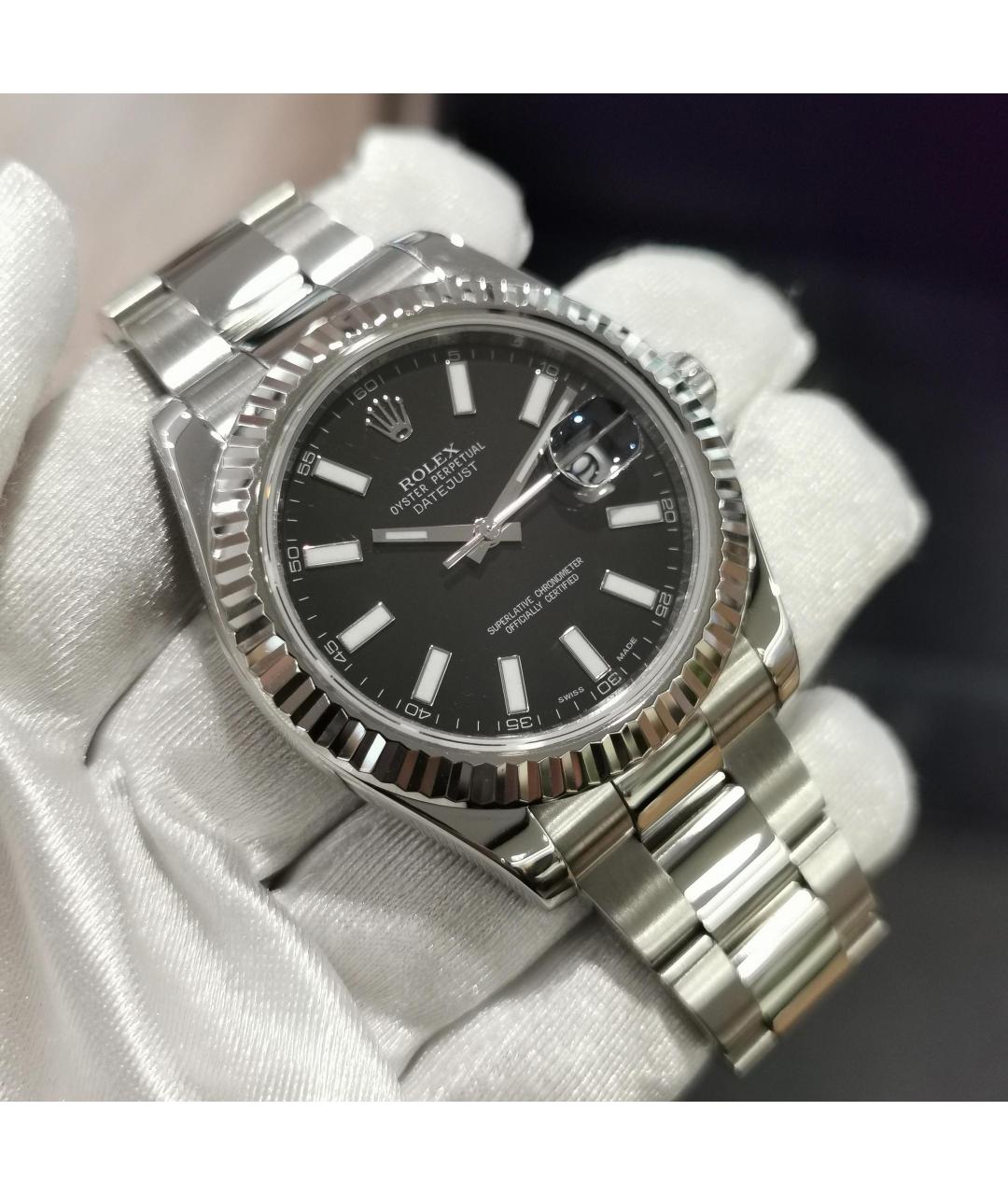 ROLEX Черные часы, фото 4