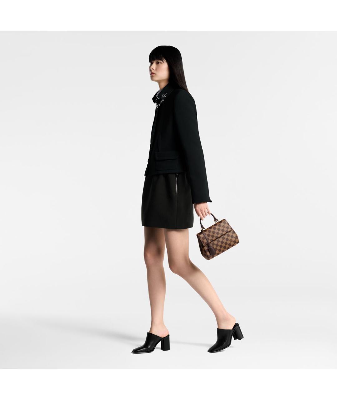 LOUIS VUITTON Черные кожаные мюли, фото 6