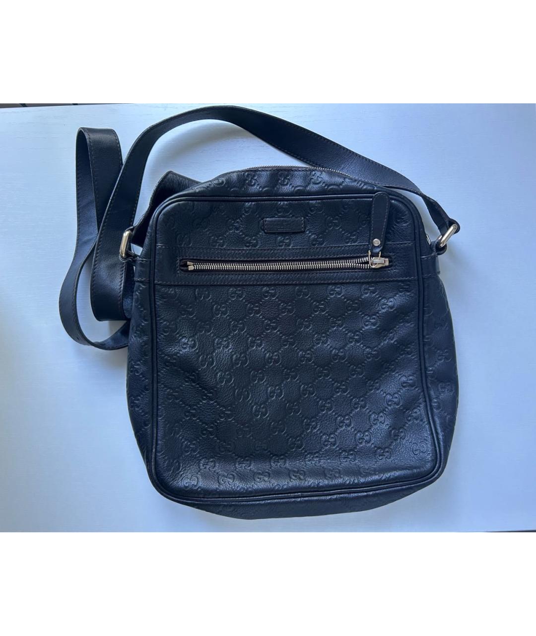 GUCCI Черная кожаная сумка на плечо, фото 7