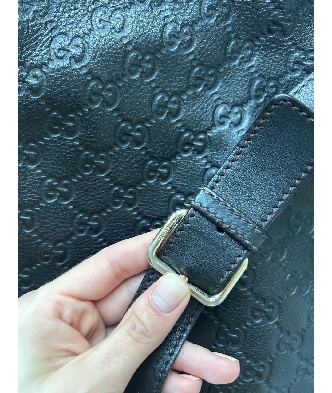 GUCCI Черная кожаная сумка на плечо, фото 5