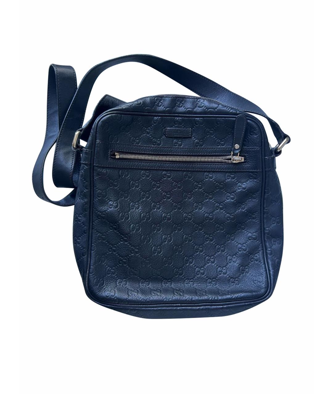 GUCCI Черная кожаная сумка на плечо, фото 1