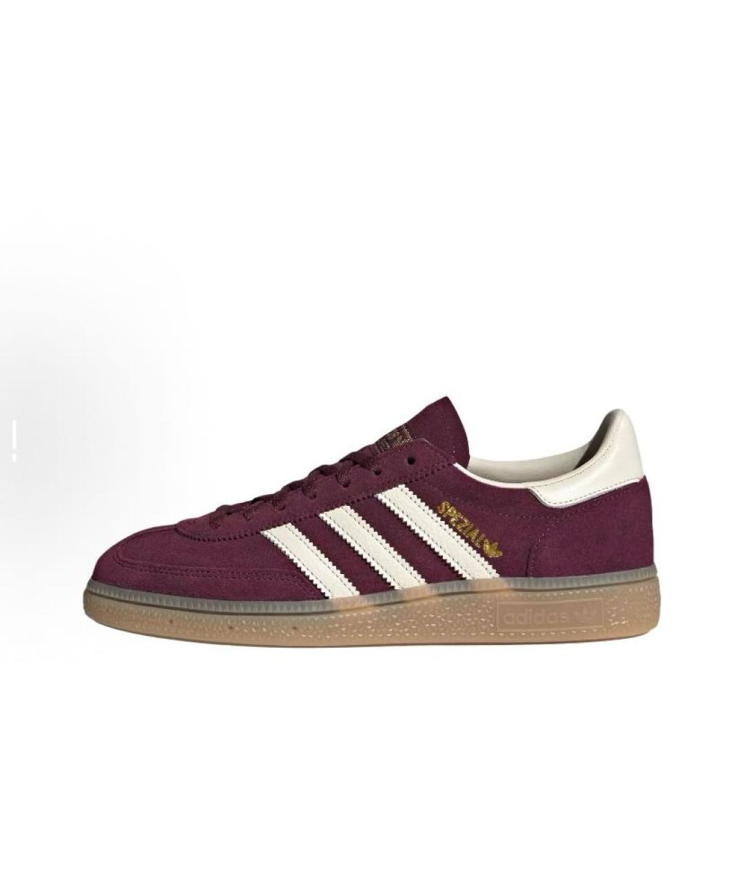 ADIDAS Бордовые замшевые низкие кроссовки / кеды, фото 2