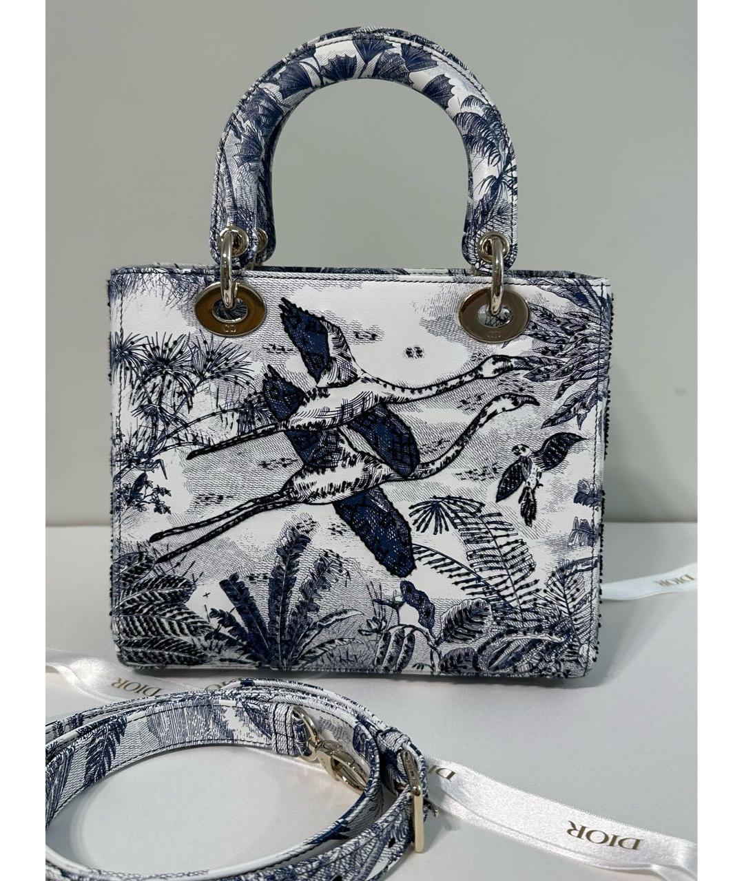 CHRISTIAN DIOR Белая кожаная сумка с короткими ручками, фото 3