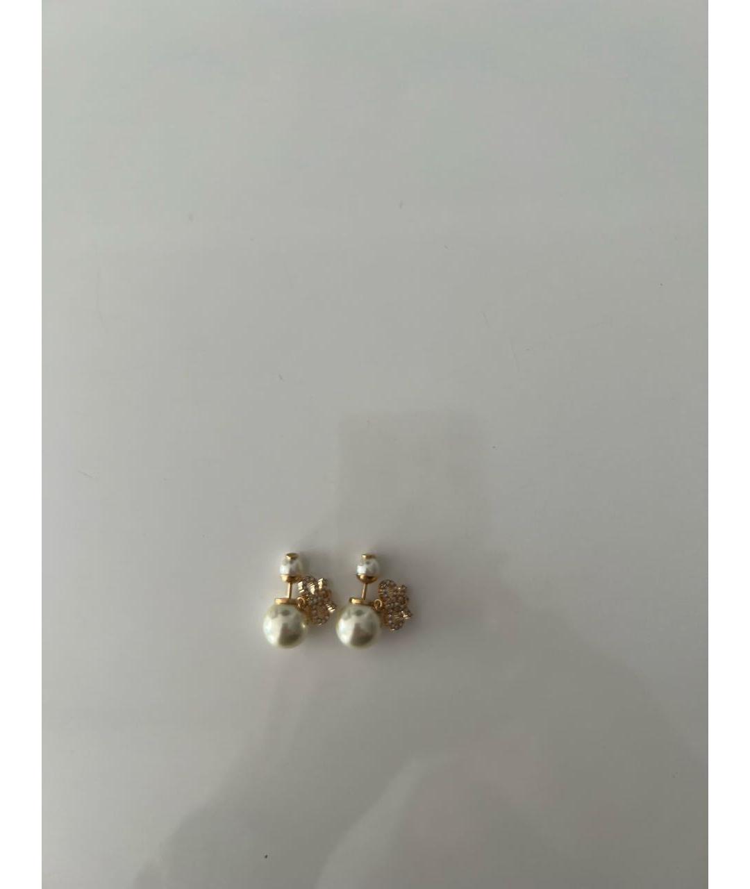 CHRISTIAN DIOR Золотые латунные серьги, фото 7