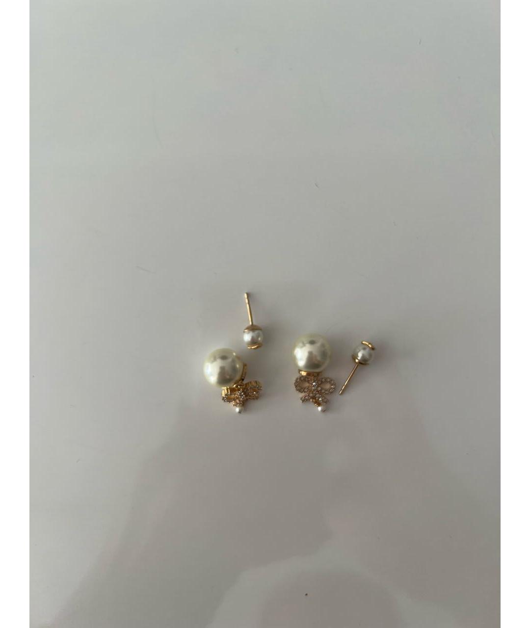 CHRISTIAN DIOR Золотые латунные серьги, фото 3