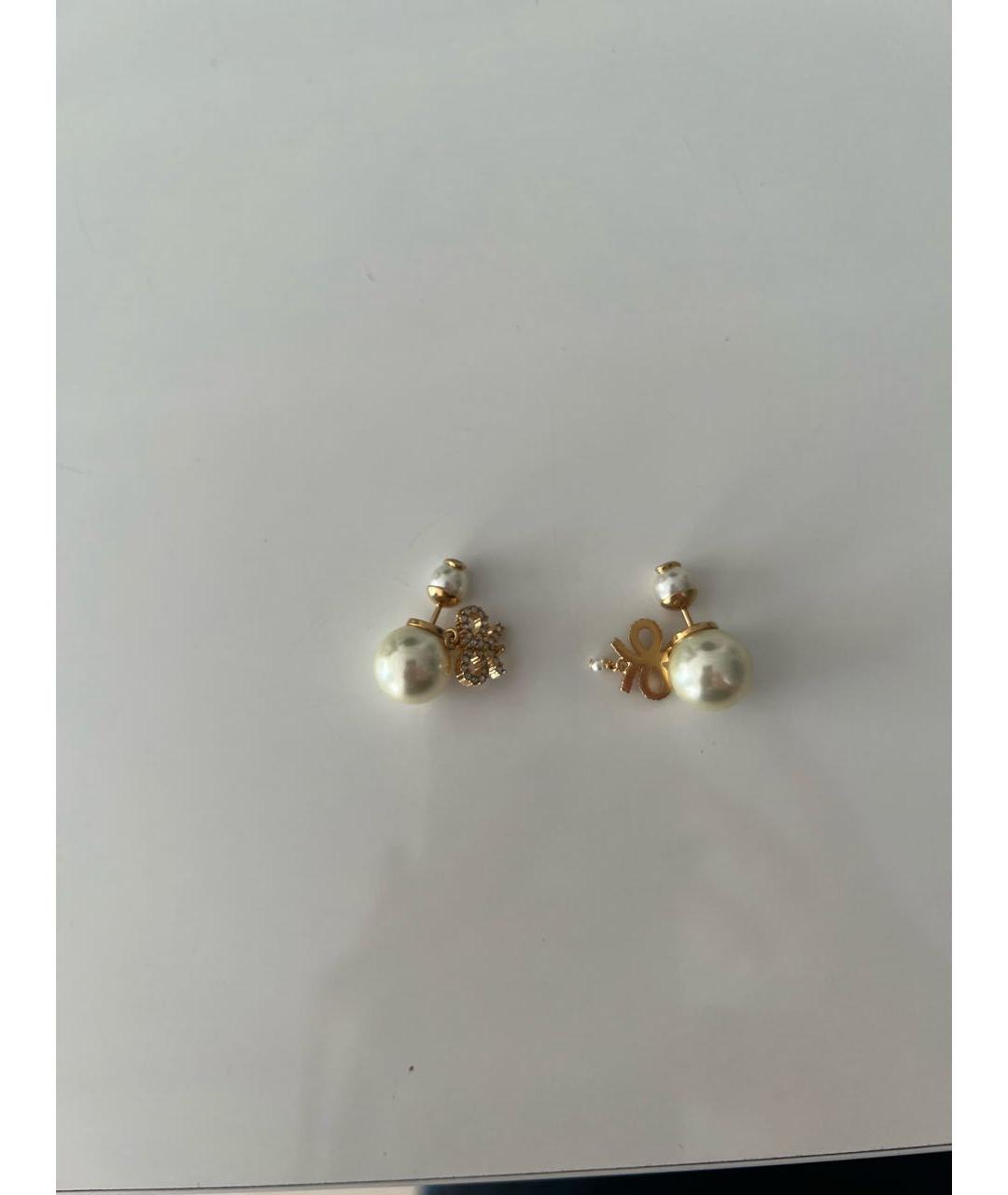 CHRISTIAN DIOR Золотые латунные серьги, фото 2
