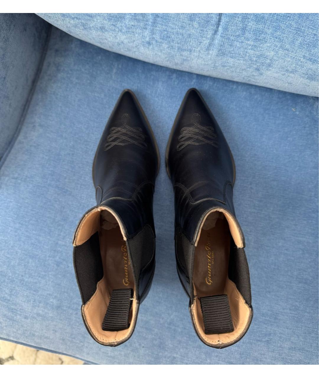 GIANVITO ROSSI Черные кожаные ботильоны, фото 3