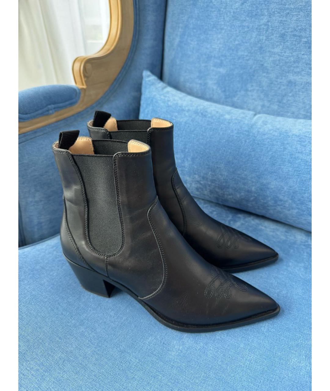 GIANVITO ROSSI Черные кожаные ботильоны, фото 7