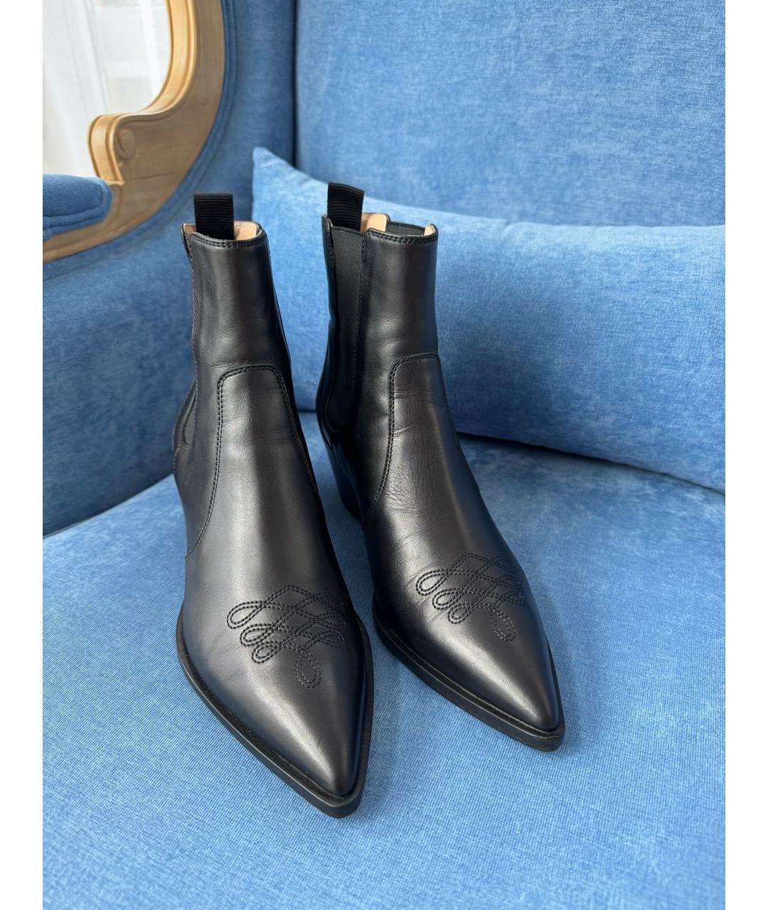 GIANVITO ROSSI Черные кожаные ботильоны, фото 8