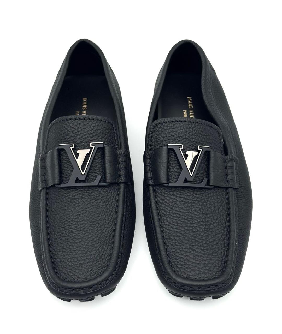 LOUIS VUITTON Черные кожаные мокасины, фото 4