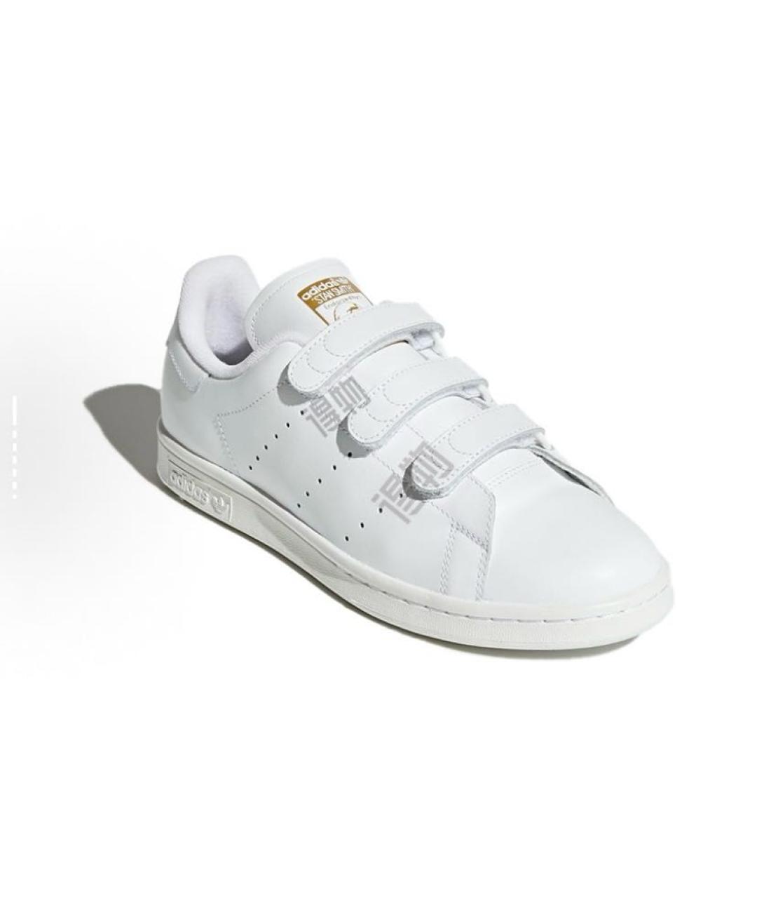 ADIDAS Белые кожаные низкие кроссовки / кеды, фото 3