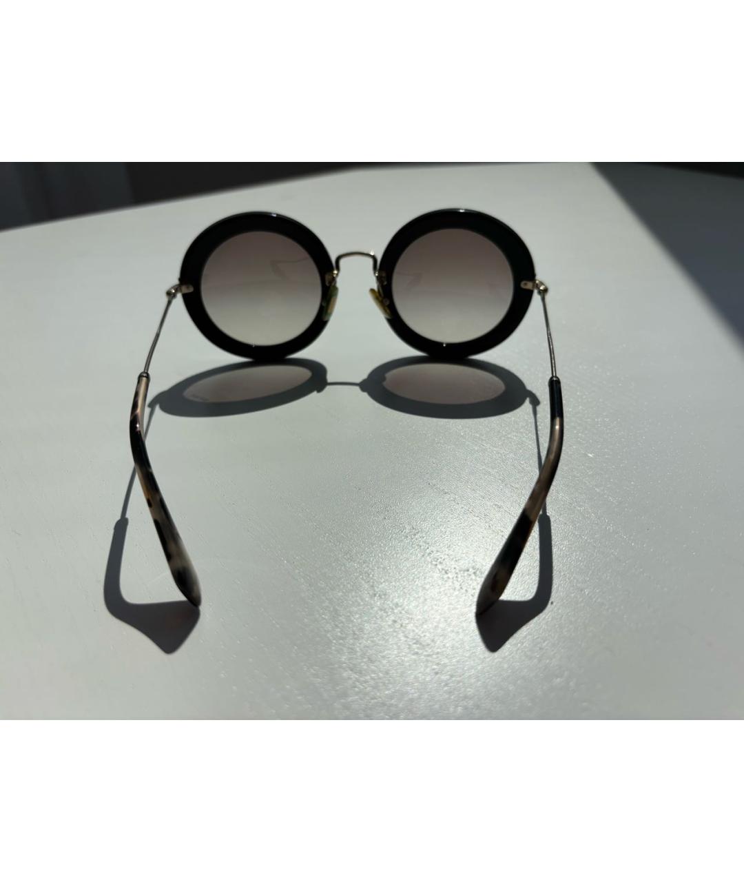 MIU MIU Черные пластиковые солнцезащитные очки, фото 6