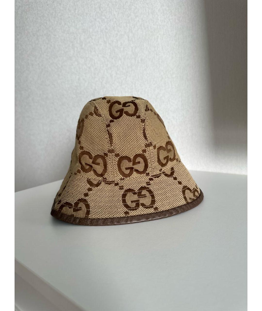 GUCCI Бежевая хлопковая панама, фото 2