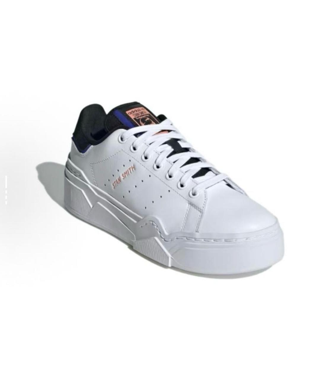 ADIDAS Белые кожаные низкие кроссовки / кеды, фото 2