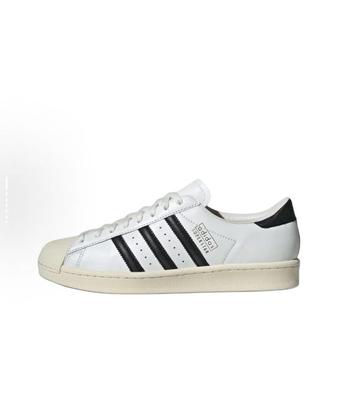 ADIDAS Белые кожаные низкие кроссовки / кеды, фото 5