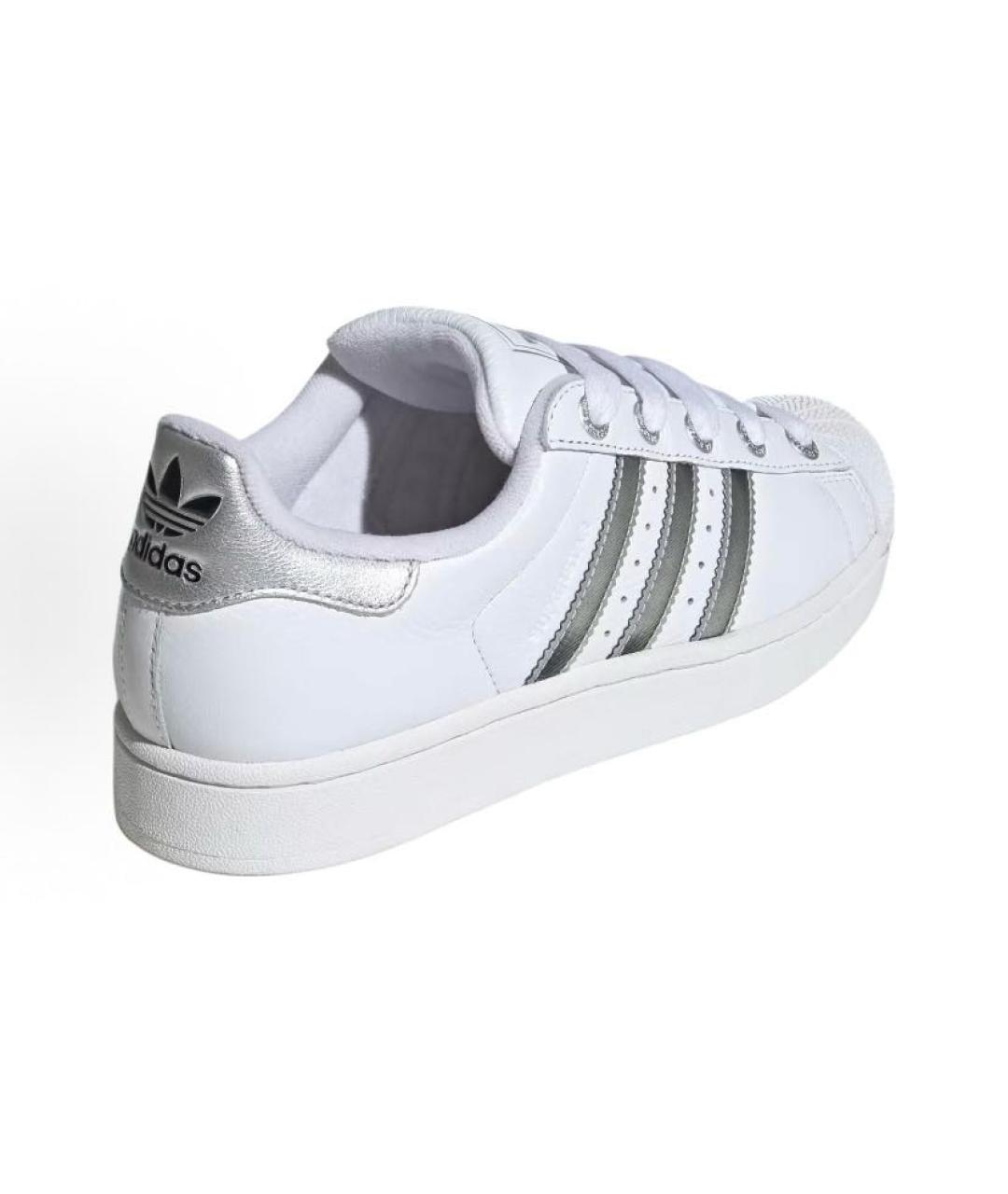 ADIDAS Белые кожаные низкие кроссовки / кеды, фото 4