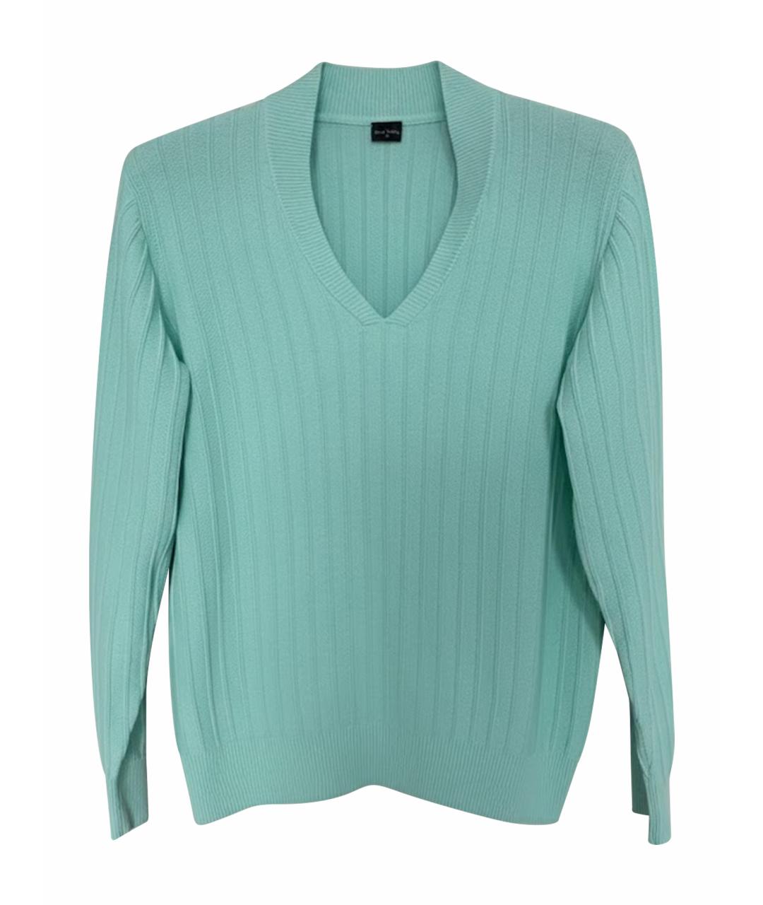 PAUL SMITH Бирюзовый хлопковый джемпер / свитер, фото 1