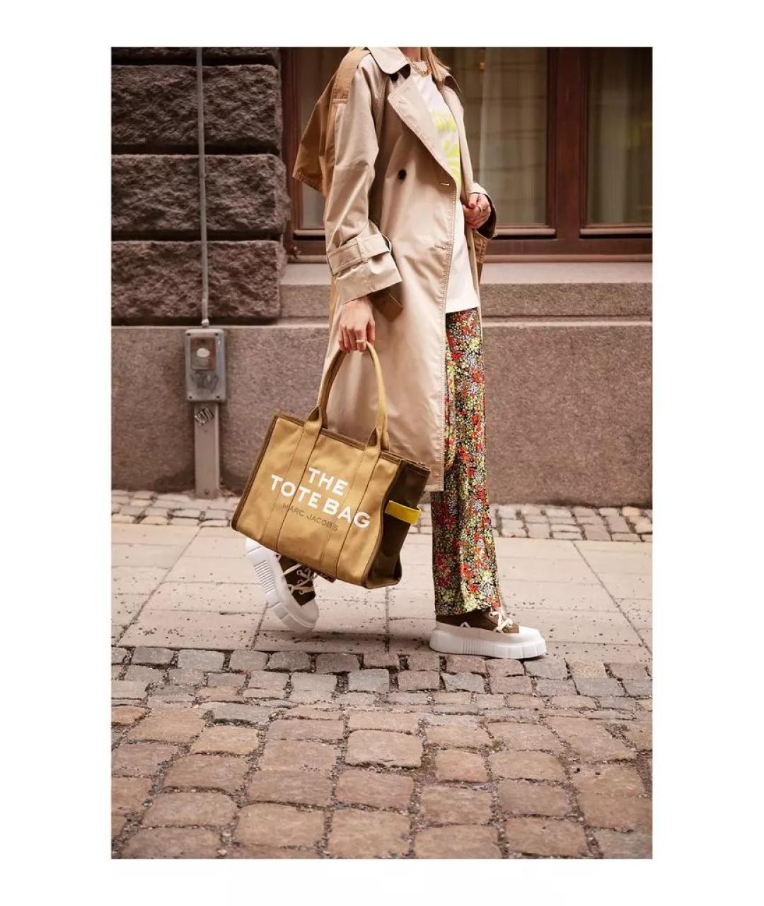MARC BY MARC JACOBS Коричневая тканевая сумка тоут, фото 4