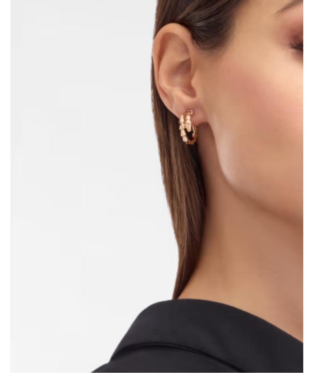 BVLGARI Золотые серьги из розового золота, фото 3